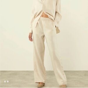 With nothing underneath Hemp palazzo trousers, size US2